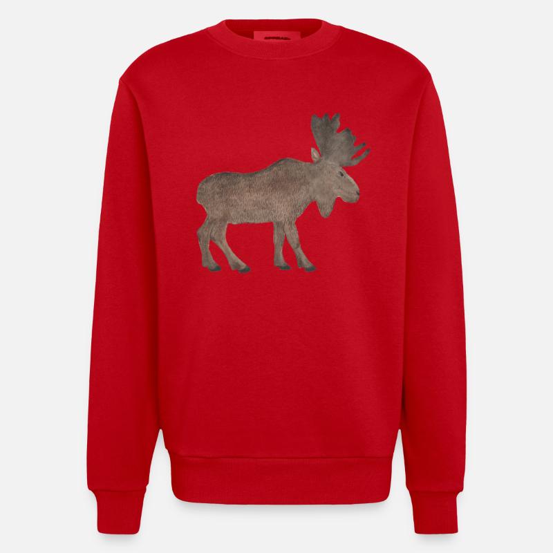 L’orignal - Sweat bio épais oversize fabriqué en UE - rouge