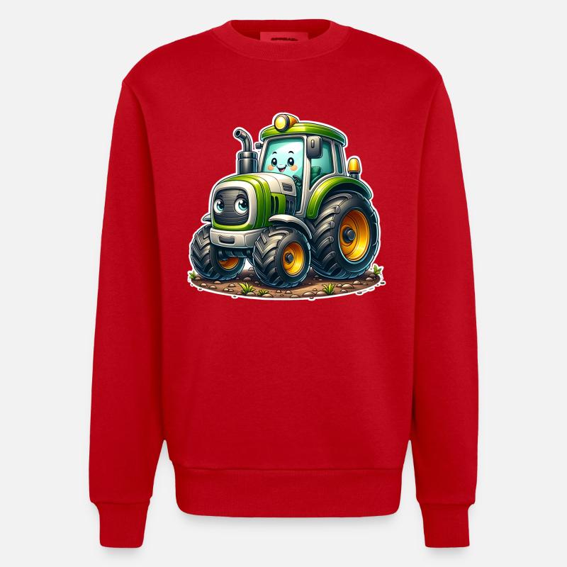 Traktor - Heavyweight Oversized Organic Crew Neck Made in EU - Rot