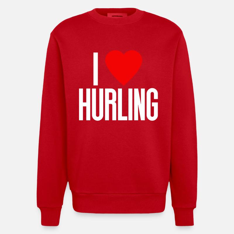 Hurling - Sweat bio épais oversize fabriqué en UE - rouge