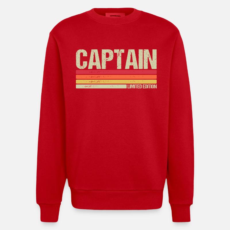 Capitaine - Sweat bio épais oversize fabriqué en UE - rouge