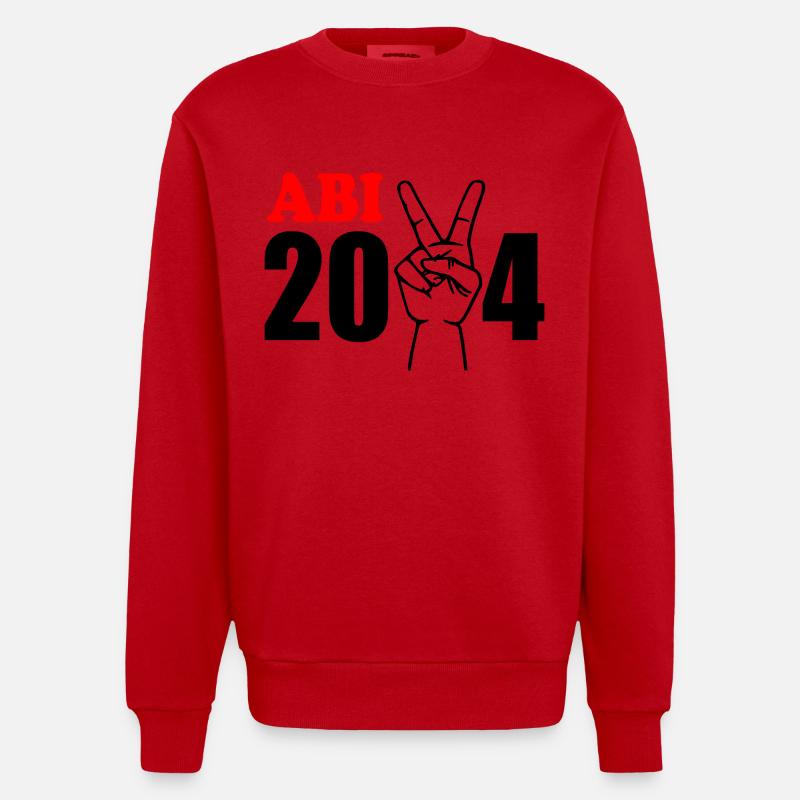 Abi 2024 - Heavyweight Oversized Organic Crew Neck Made in EU - Rot