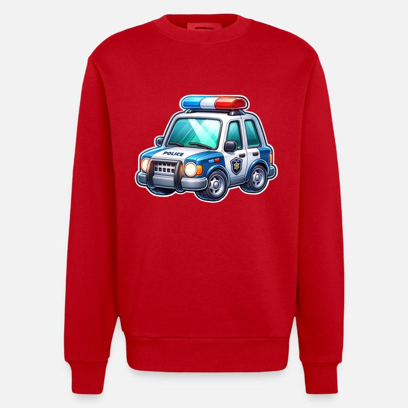 Polizei - Heavyweight Oversized Organic Crew Neck Made in EU - Rot
