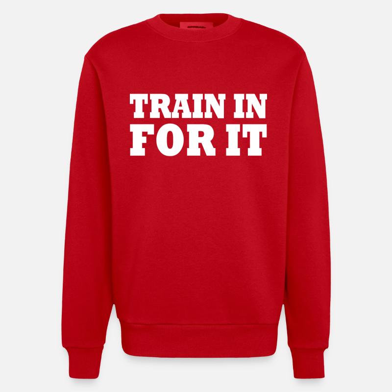 Train in for it - Sweat bio épais oversize fabriqué en UE - rouge