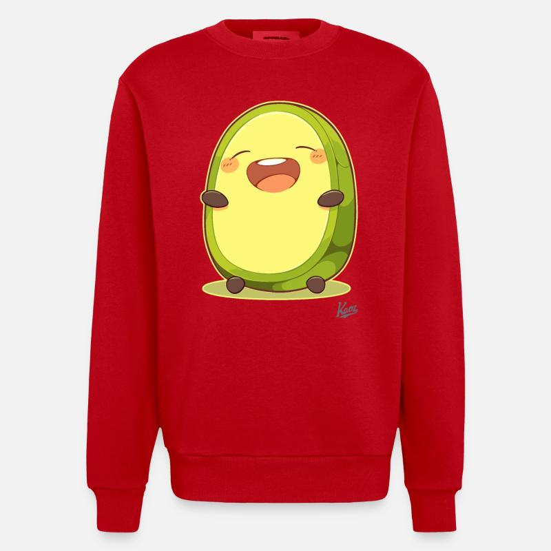 Drôle Joyeux Rire Avocat - Sweat bio épais oversize fabriqué en UE - rouge