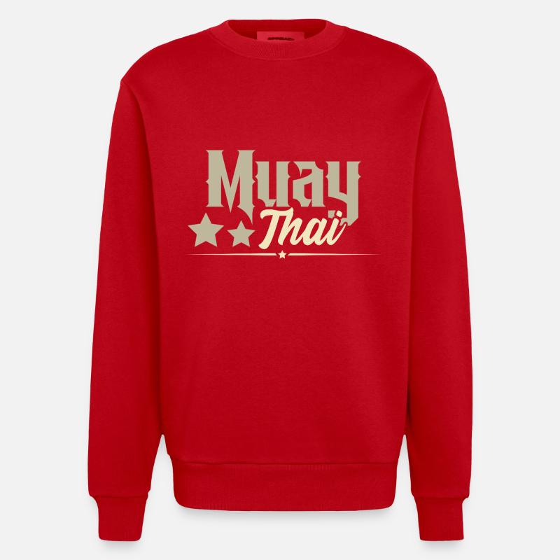 Muay Thaï - Sweat bio épais oversize fabriqué en UE - rouge