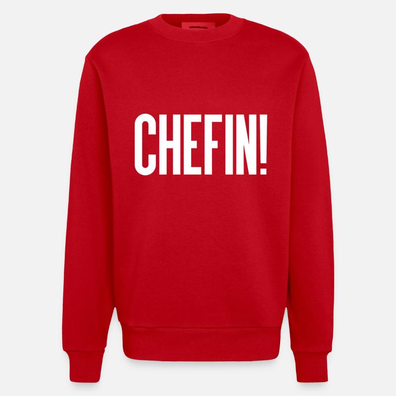 Chefin - Heavyweight Oversized Organic Crew Neck Made in EU - Rot