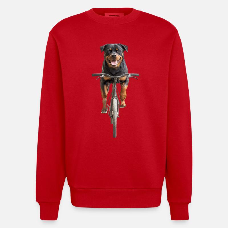 Rottweiler - Heavyweight Oversized Organic Crew Neck Made in EU - Rot