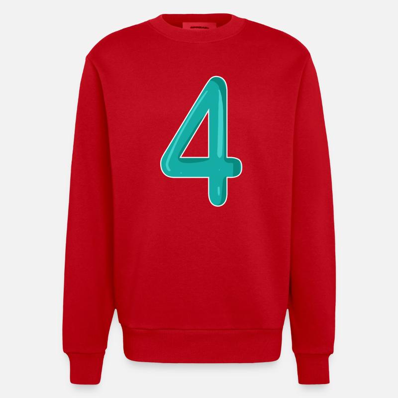 4 - Sweat bio épais oversize fabriqué en UE - rouge