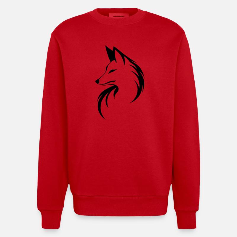 Renards Renards - Sweat bio épais oversize fabriqué en UE - rouge