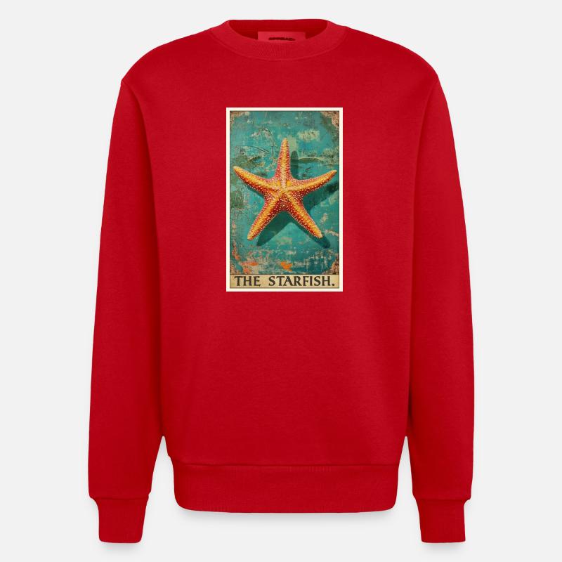 Étoile de mer Étoile de mer - Sweat bio épais oversize fabriqué en UE - rouge