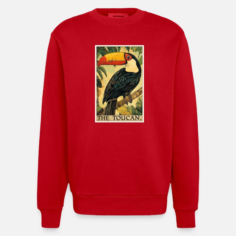 Toucans Toucan - Sweat bio épais oversize fabriqué en UE - rouge