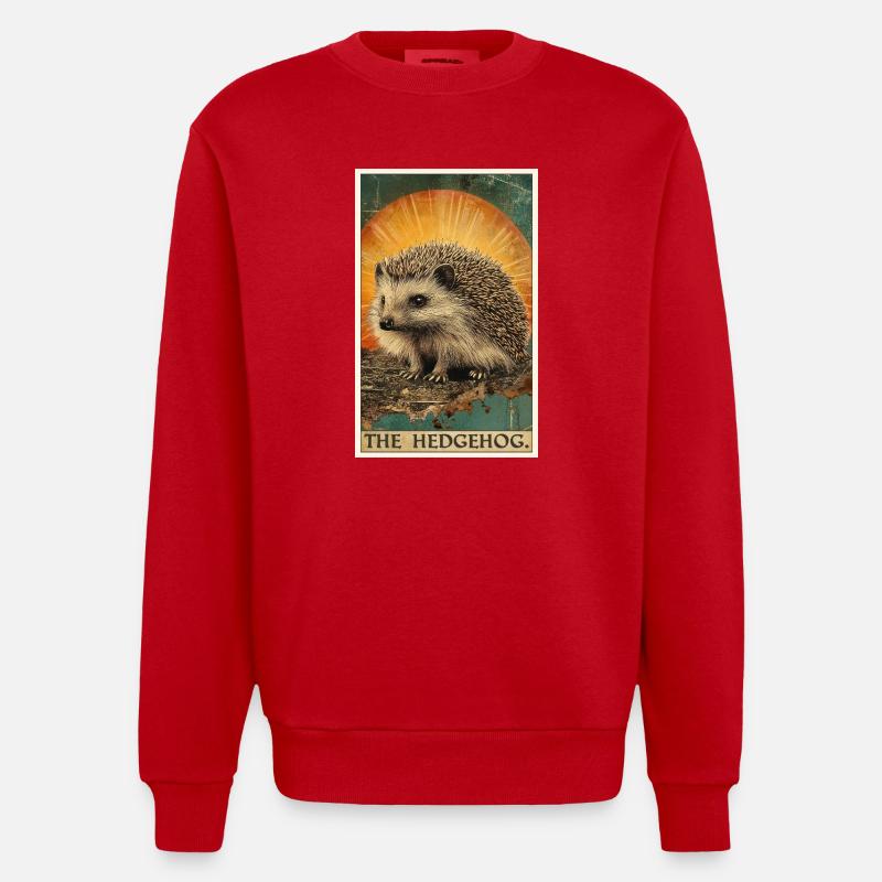 Igel - Heavyweight Oversized Organic Crew Neck Made in EU - Rot