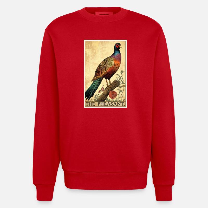 Faisans Faisan - Sweat bio épais oversize fabriqué en UE - rouge