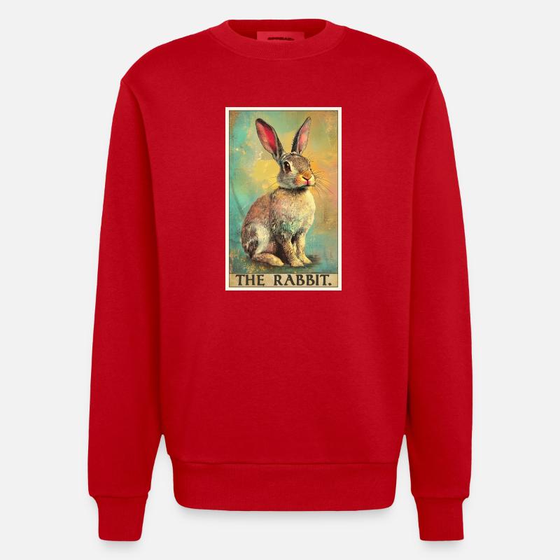 Lapin Lapin - Sweat bio épais oversize fabriqué en UE - rouge