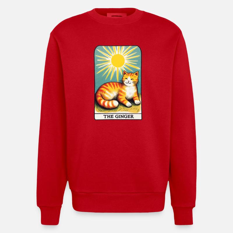 Der Ingwer - Heavyweight Oversized Organic Crew Neck Made in EU - Rot