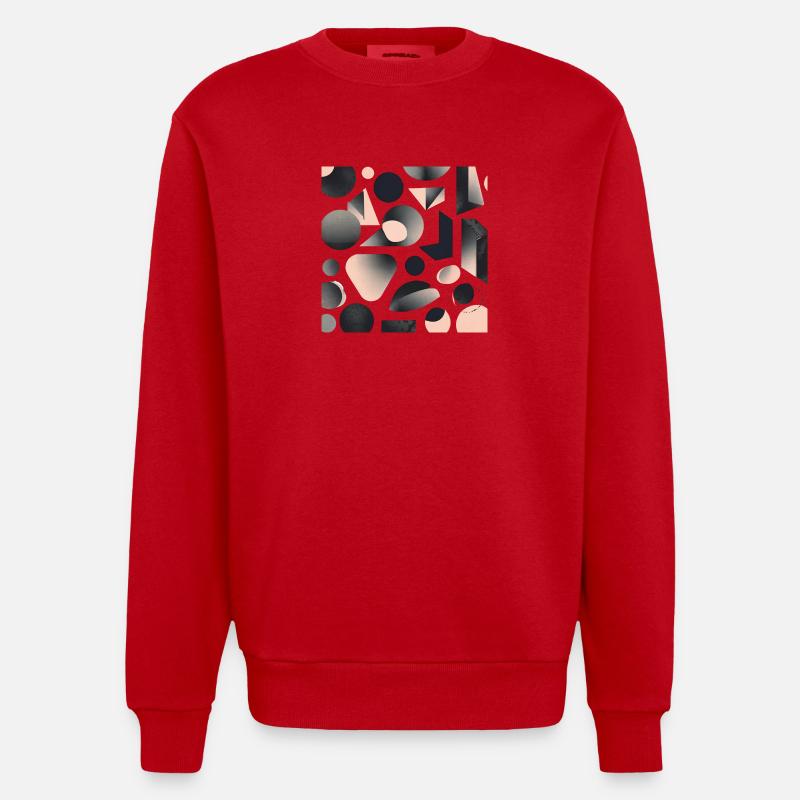 Traummuster 22 - Heavyweight Oversized Organic Crew Neck Made in EU - Rot
