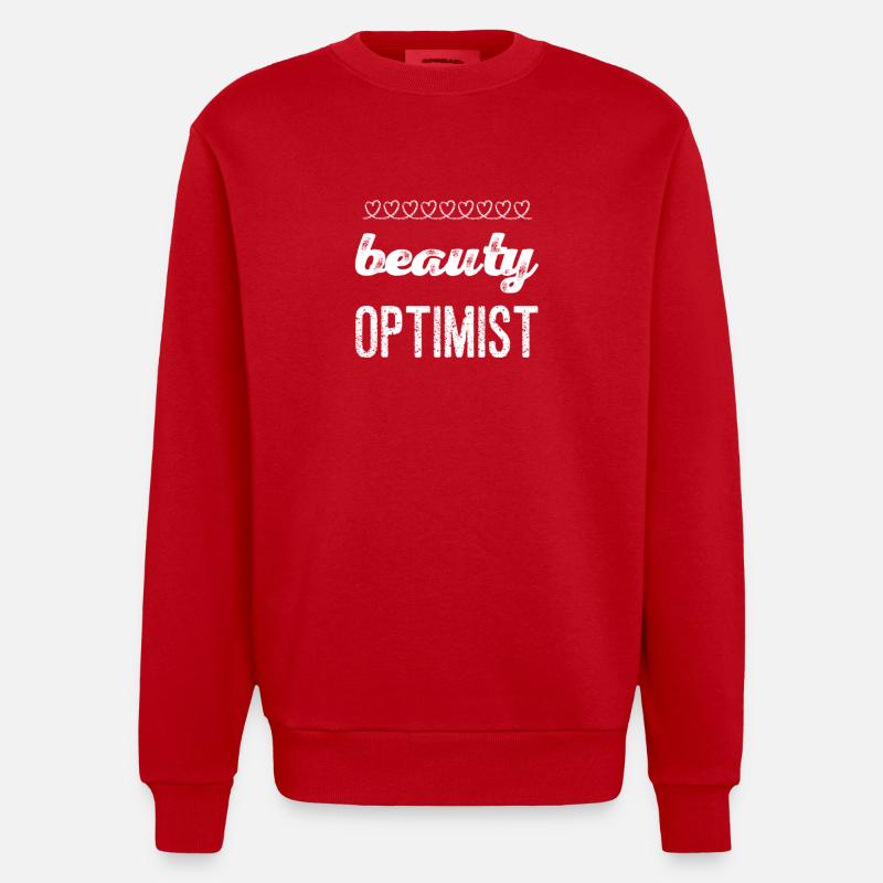Geschenkidee Braut - Heavyweight Oversized Organic Crew Neck Made in EU - Rot