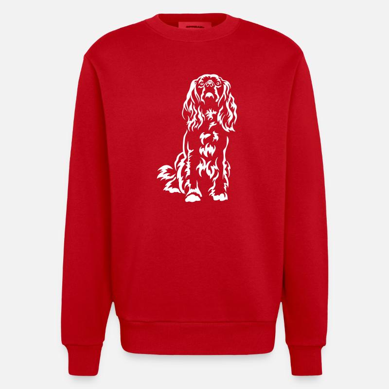 American Cocker Spaniel « Black Edition » - Sweat bio épais oversize fabriqué en UE - rouge