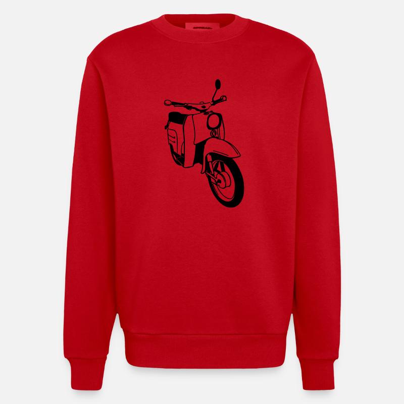 Simson Schwalbe - Sweat bio épais oversize fabriqué en UE - rouge
