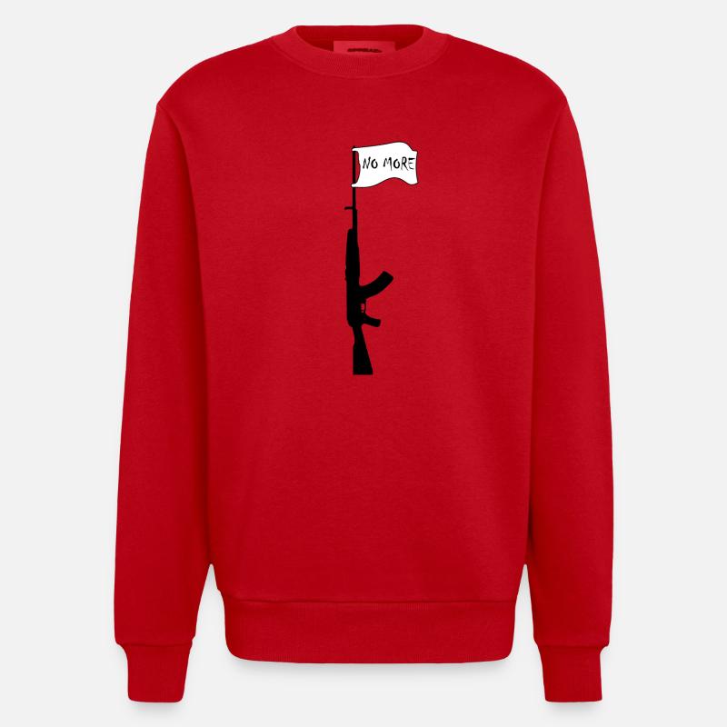 pas plus - Sweat bio épais oversize fabriqué en UE - rouge