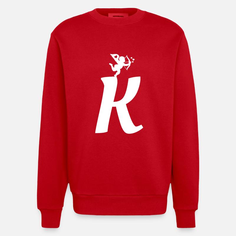K - Sweat bio épais oversize fabriqué en UE - rouge