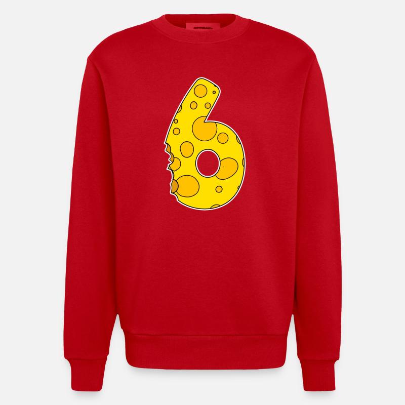 Graphique 6 - Sweat bio épais oversize fabriqué en UE - rouge