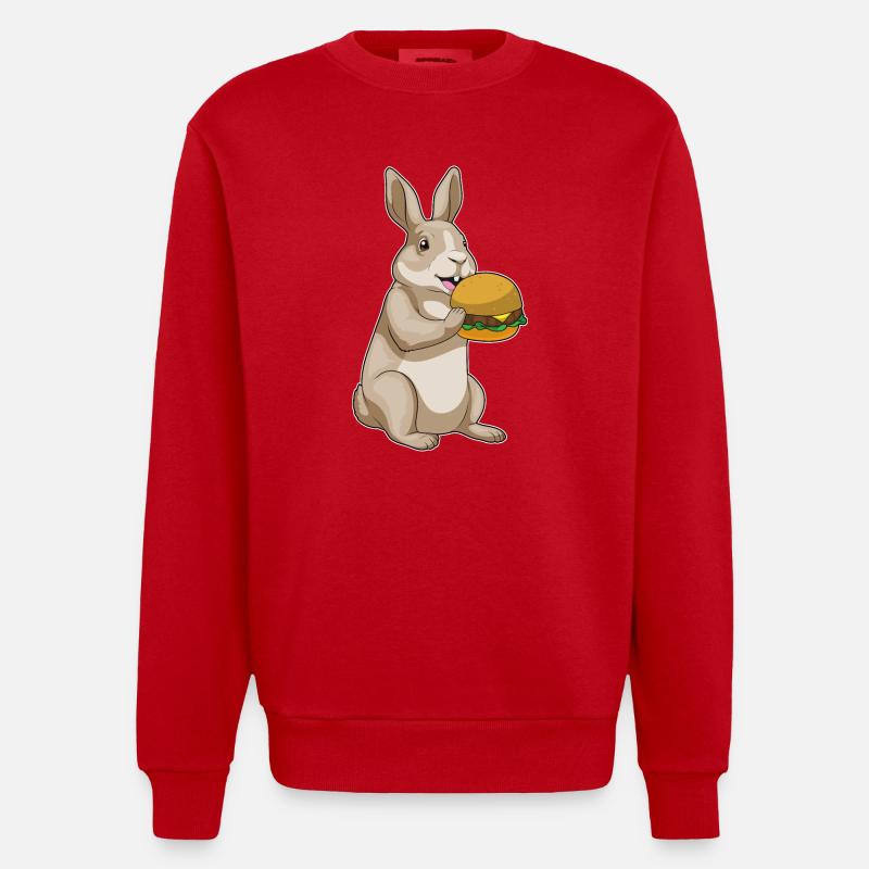 Hase Hamburger - Heavyweight Oversized Organic Crew Neck Made in EU - Rot