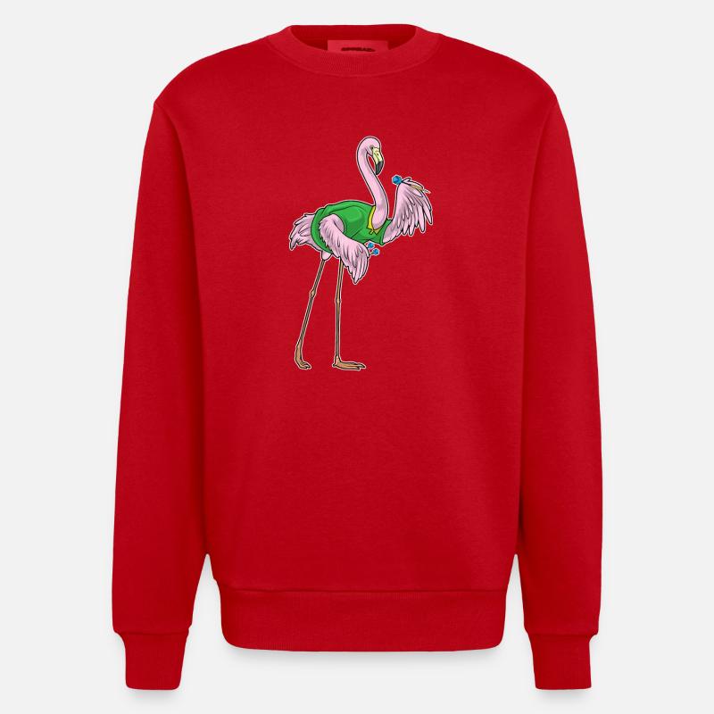 Flamingo Dart Dartpfeil - Sweat bio épais oversize fabriqué en UE - rouge