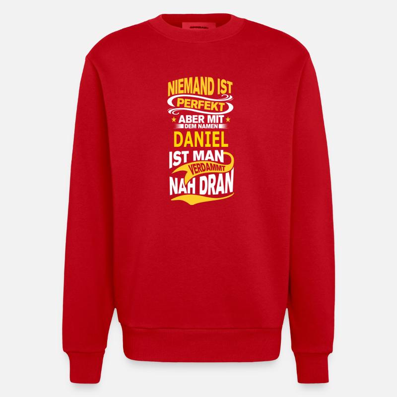 DANIEL - Heavyweight Oversized Organic Crew Neck Made in EU - Rot