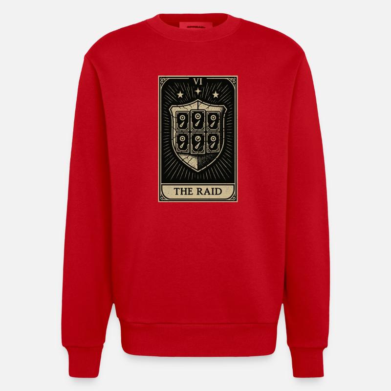 Tarot Datahoarding: Der RAID-Schutz - Heavyweight Oversized Organic Crew Neck Made in EU - Rot