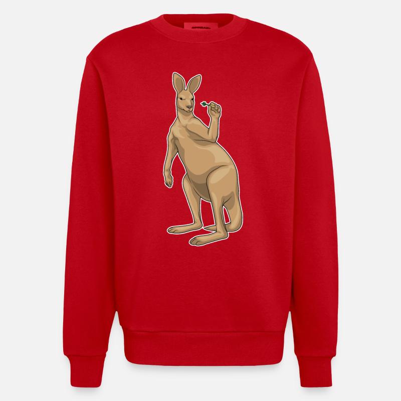 Fléchette kangourou Fléchette - Sweat bio épais oversize fabriqué en UE - rouge