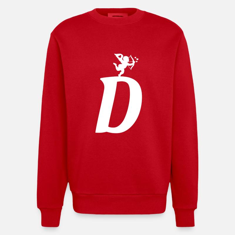 D - Sweat bio épais oversize fabriqué en UE - rouge