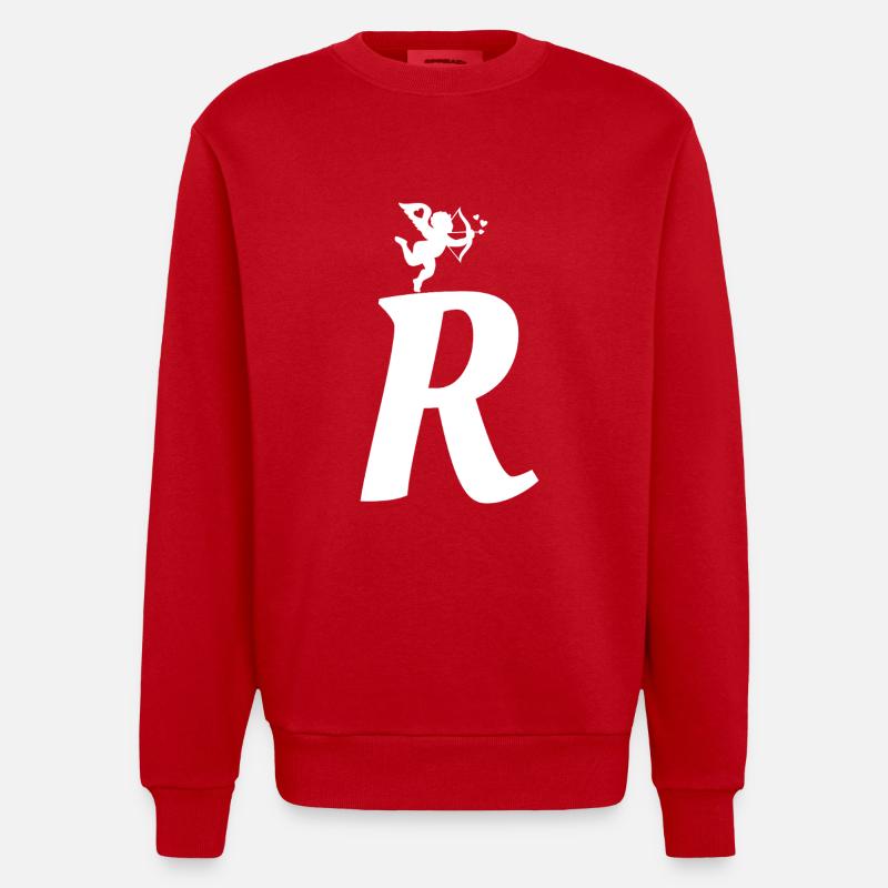 R - Sweat bio épais oversize fabriqué en UE - rouge