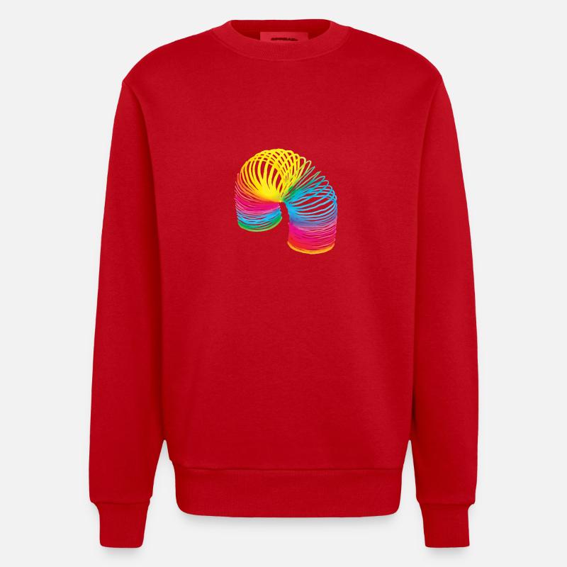 80y spirale BuJa - Sweat bio épais oversize fabriqué en UE - rouge