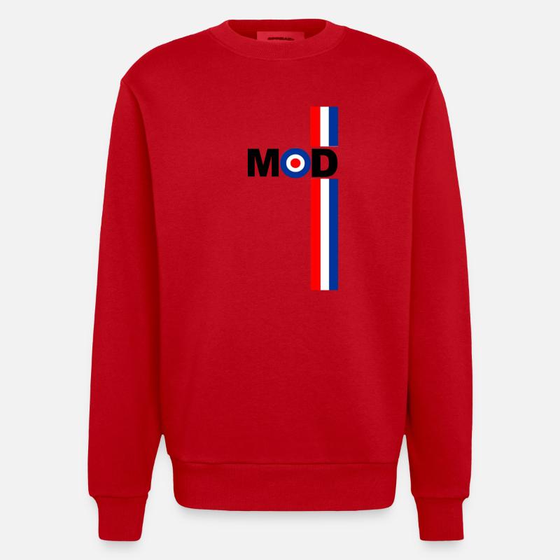 MOD TARGET RSF STRIPES CONCEPTION - Sweat bio épais oversize fabriqué en UE - rouge