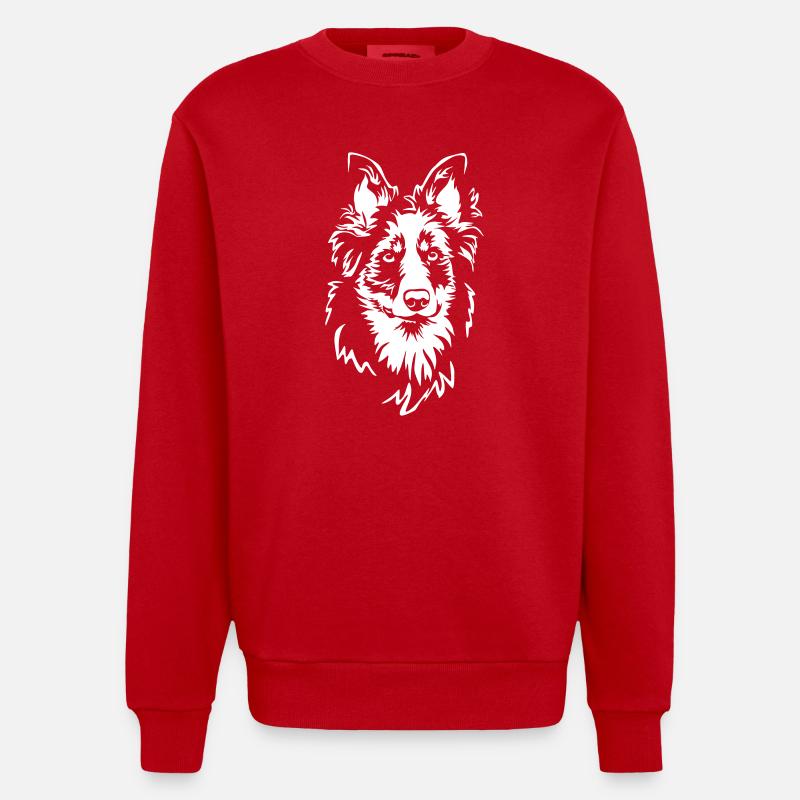 Yellow cheek head "Black Editition" - Heavyweight Oversized Organic Crew Neck Made in EU - red