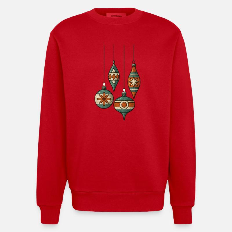 Julekuler - God jul - Heavyweight Oversized Organic Crew Neck produsert i EU - rød