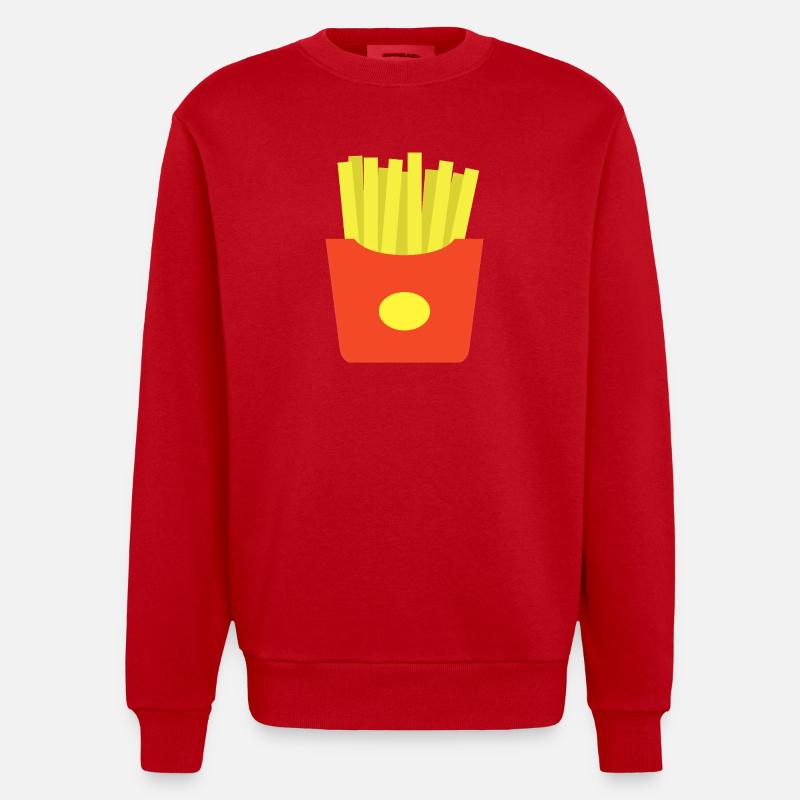 Frites - Sweat bio épais oversize fabriqué en UE - rouge