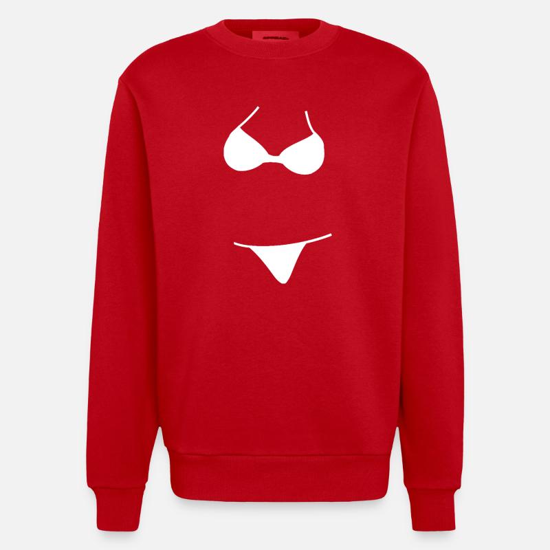 Logo Bikini - Sweat bio épais oversize fabriqué en UE - rouge