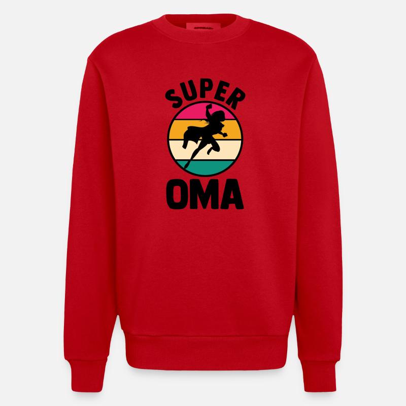 Großmutter Oma - Heavyweight Oversized Organic Crew Neck Made in EU - Rot