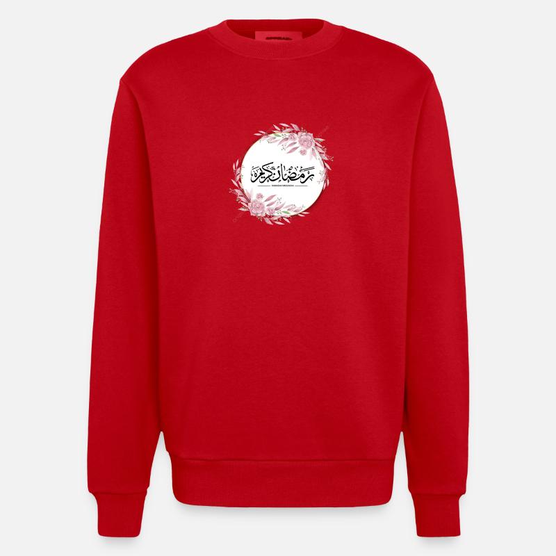 ramadan customized items - Heavyweight Oversized Organic Crew Neck Made in EU - red