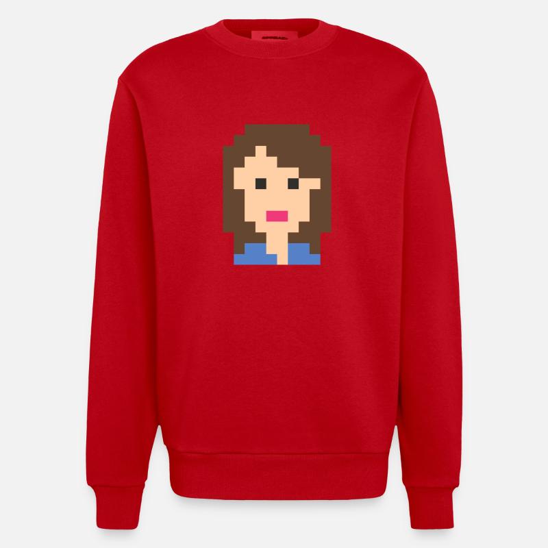 Mädchen - Heavyweight Oversized Organic Crew Neck Made in EU - Rot