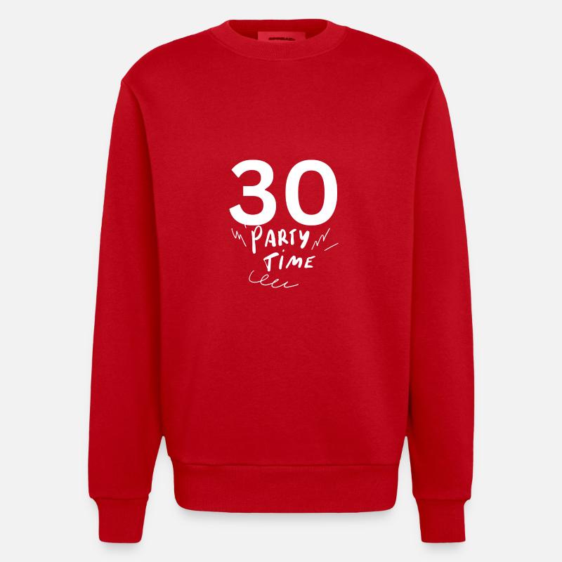 30 - Sweat bio épais oversize fabriqué en UE - rouge