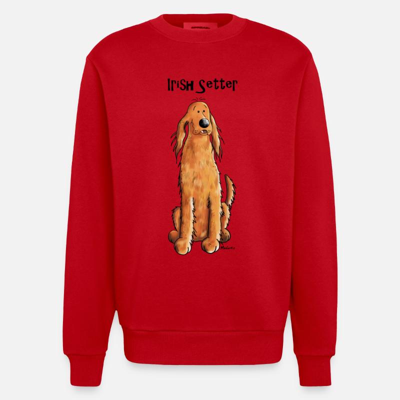 Mignon Irish Setter - Sweat bio épais oversize fabriqué en UE - rouge