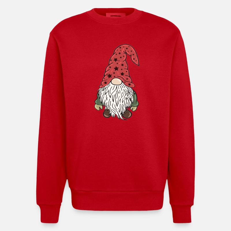 Elfes de Noël Gnom - Sweat bio épais oversize fabriqué en UE - rouge