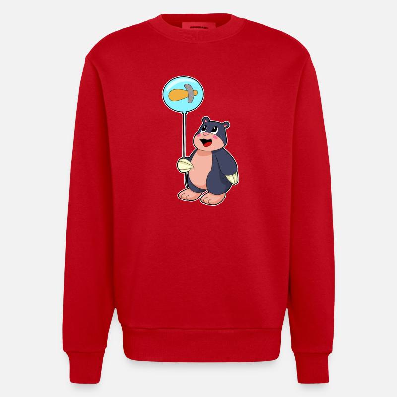 Ballon Mole Hammer - Sweat bio épais oversize fabriqué en UE - rouge