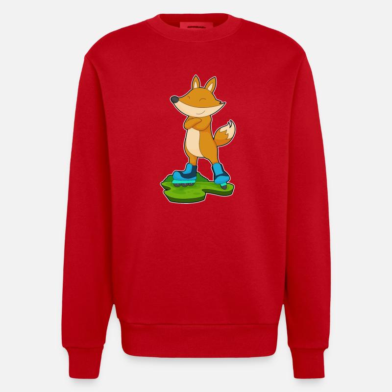 Fuchs Inline skating Inline skates - Heavyweight Oversized Organic Crew Neck Made in EU - Rot