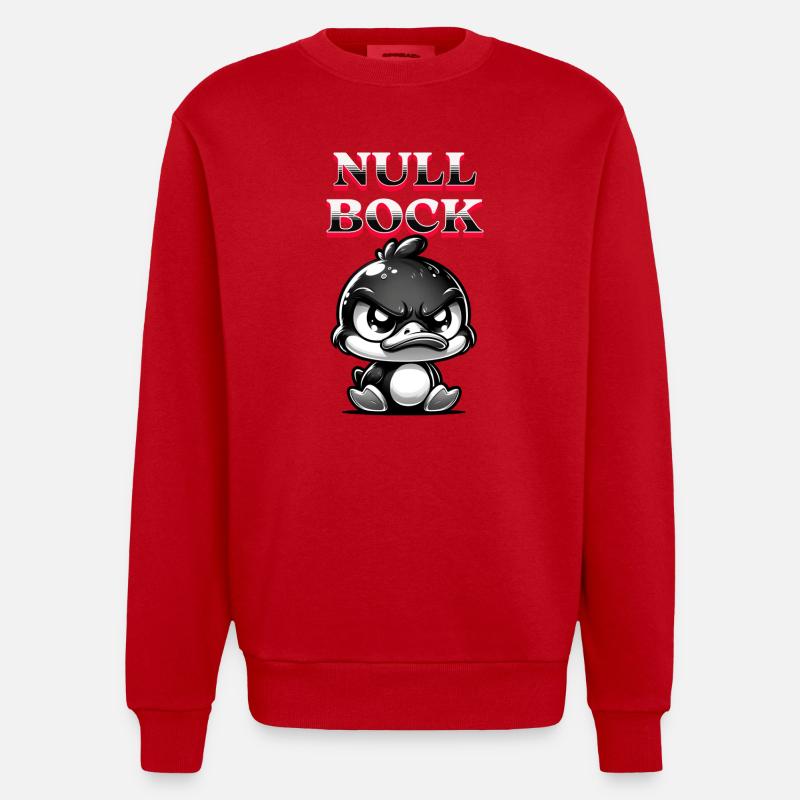 NULL BOCK - Heavyweight Oversized Organic Crew Neck Made in EU - Rot