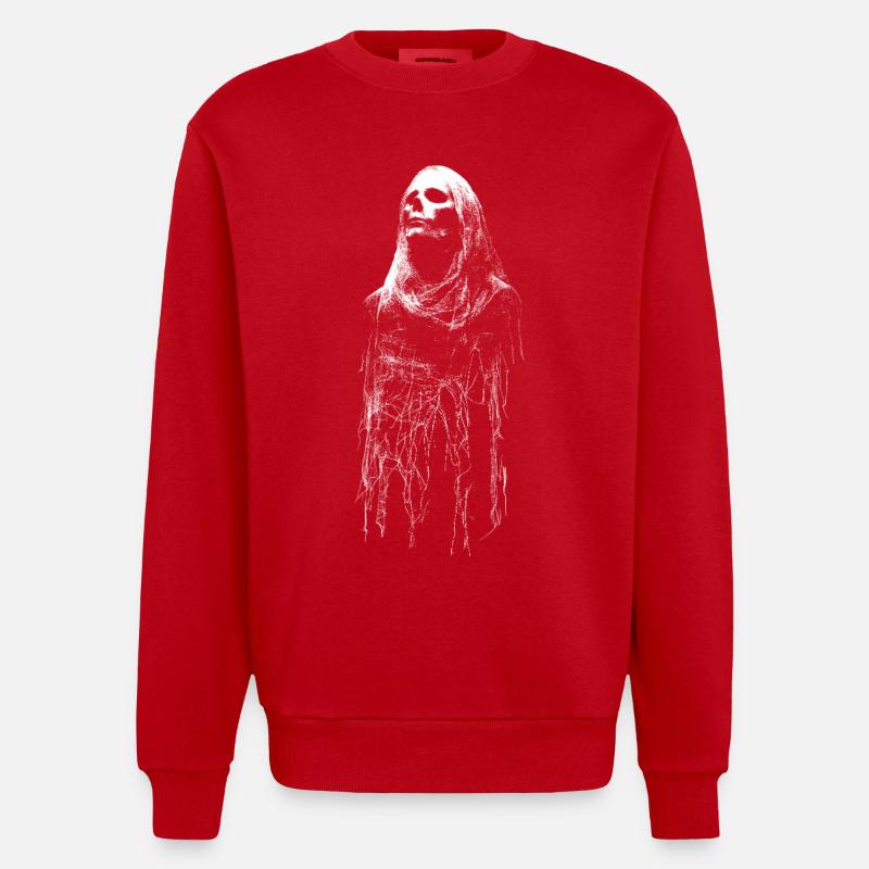 Schleiergeist im Spukgewand - Heavyweight Oversized Organic Crew Neck Made in EU - Rot