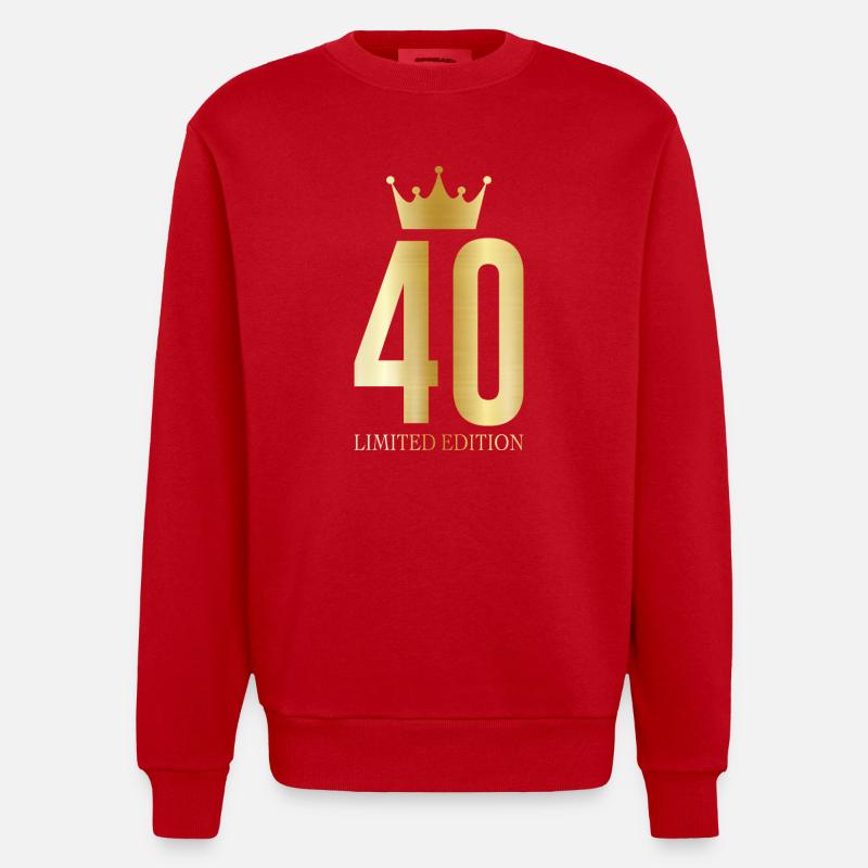 40e anniversaire Édition Limitée Crown - Sweat bio épais oversize fabriqué en UE - rouge